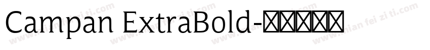 Campan ExtraBold字体转换